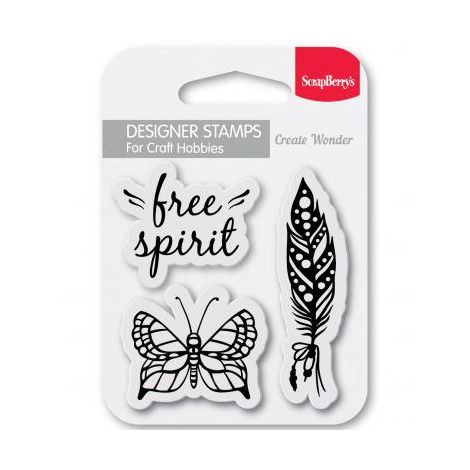 Stemple akrylowe ScrapBerry's 7cm, Free Spirit